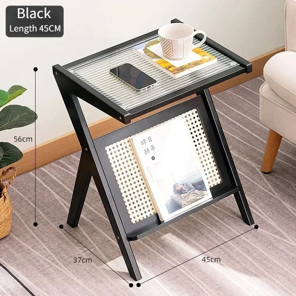 SmallSized ZShaped Tea Table Removable Glass Tea Table Exquisite And Simple Style Brewing Tea Table 5