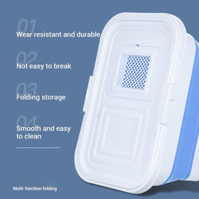 Portable Car Wash Tool Folding Fishing Bucket Large Capacity Rectangular Water Bucket Outdoor Colla 5