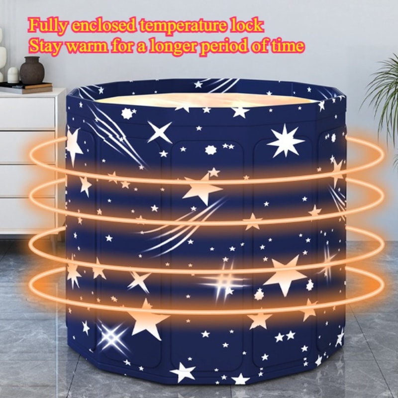 Temperature Control Bathtub Foldable Thick Insulation PVC Household NonInstallation Steam Foot Ther 5