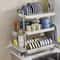Large Capacity Bowl Drain Rack Breathable Stainless Steel Dish Rack MultiFunctional Kitchenware Acc