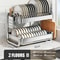Large Capacity Bowl Drain Rack Breathable Stainless Steel Dish Rack MultiFunctional Kitchenware Acc