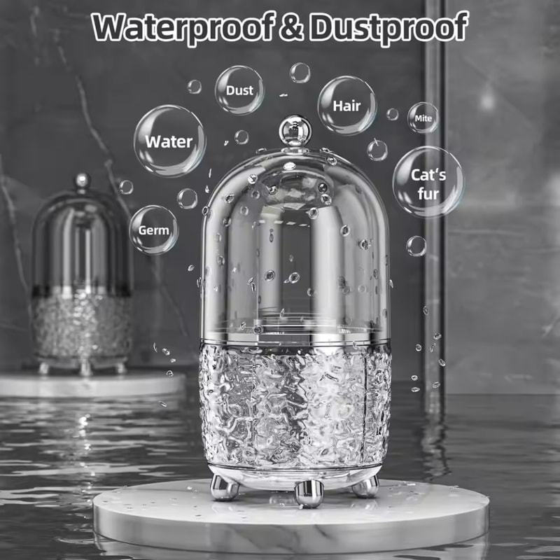 Dustproof Makeup Storage Bucket Spiral Cover Makeup Brush Storage Household Lipstick Organizer Tran 3