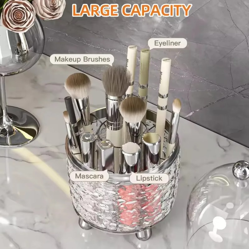Dustproof Makeup Storage Bucket Spiral Cover Makeup Brush Storage Household Lipstick Organizer Tran 4