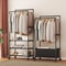 Multifunctional Coat Rack Double Pole With Shelf For Entryway Durable Sturdy Design Storage Shelves