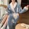 Long Coral Velvet Thick Bath Bathrobes For Women Autumn And Winter Warm Nightgown Shower Robe Bath 2