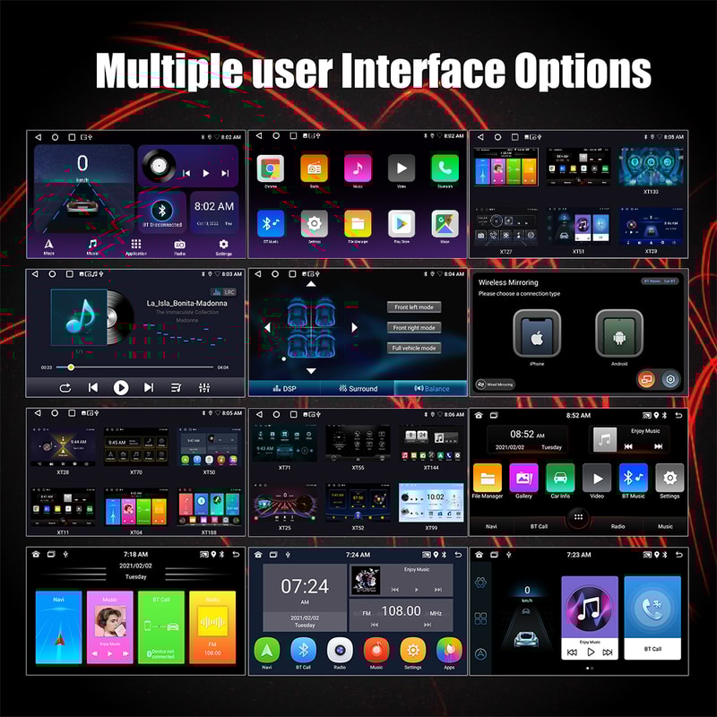 Car Multimedia Video Player Android Car Radio With Carplay GPS Navigation Bluetooth Rear View Camer 3