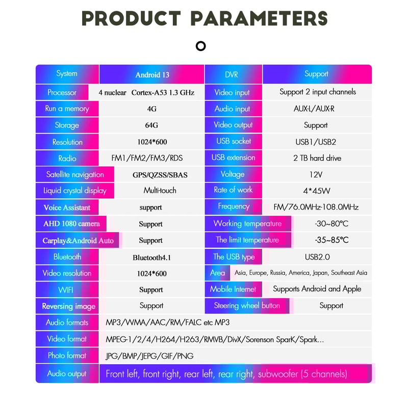 Car Multimedia Video Player Android Car Radio With Carplay GPS Navigation Bluetooth Rear View Camer 4