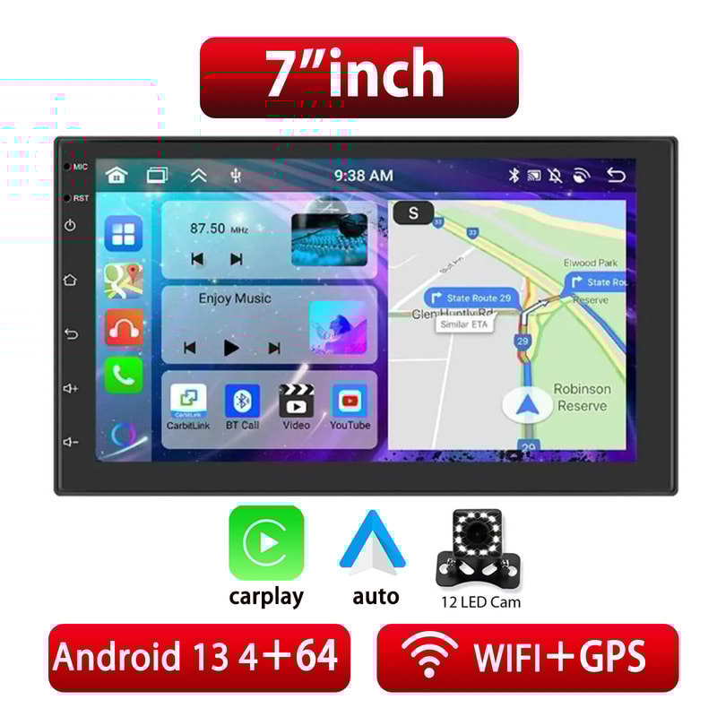 Car Multimedia Video Player Android Car Radio With Carplay GPS Navigation Bluetooth Rear View Camer 6