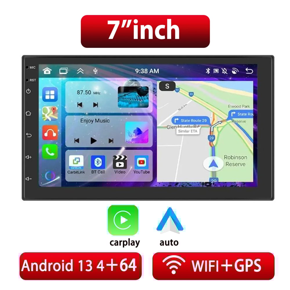 Car Multimedia Video Player Android Car Radio With Carplay GPS Navigation Bluetooth Rear View Camer 5