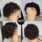 Pixie Cut Colored Lace Wig Spring Curl Short Bob Wig For Women Natural Black Human Hair Affordable 4