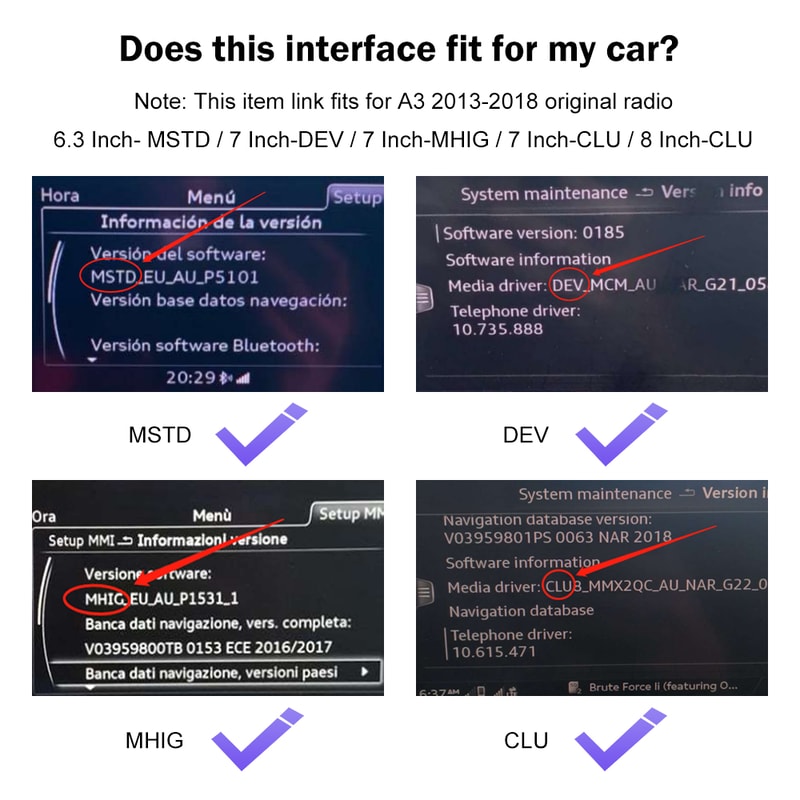 Wireless Android Auto CarPlay Bluetooth AirPlay USB Mirror Link Reverse Camera Functions For Your 1