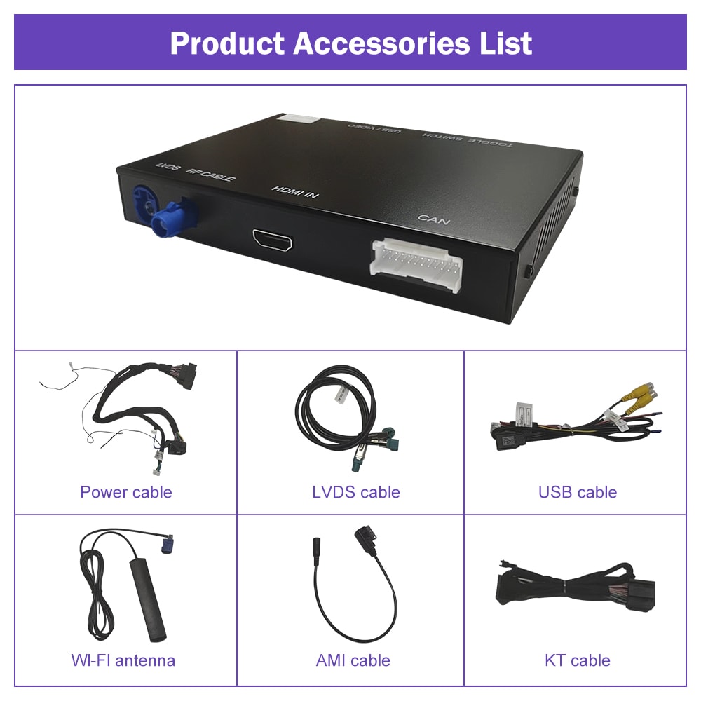 Wireless Android Auto CarPlay Bluetooth AirPlay USB Mirror Link Reverse Camera Functions For Your 4