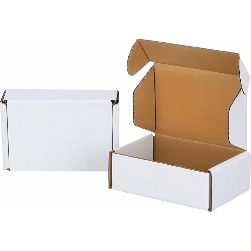 White Small Shipping Boxes For Crafting Corrugated Paper Gift Boxes Sturdy Cardboard Packaging For 2