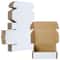 White Small Shipping Boxes For Crafting Corrugated Paper Gift Boxes Sturdy Cardboard Packaging For 3