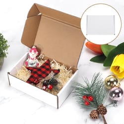 white small shipping boxes for crafting, corrugated paper gift boxes, sturdy cardboard packaging for gift mailing
