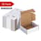 White Small Shipping Boxes For Crafting Corrugated Paper Gift Boxes Sturdy Cardboard Packaging For 5