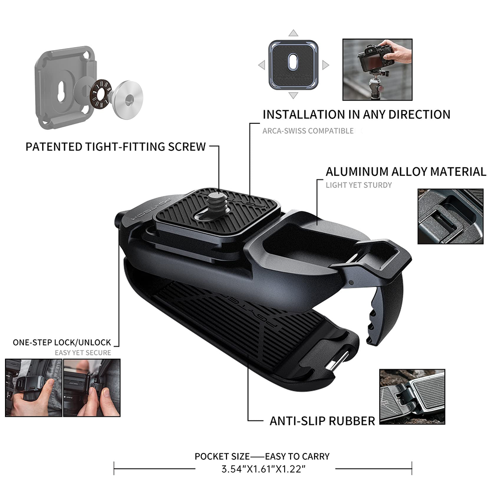 Camera Quick Release System Beetle Camera Clip With Plate Action Camera Backpack Camera Strap 1