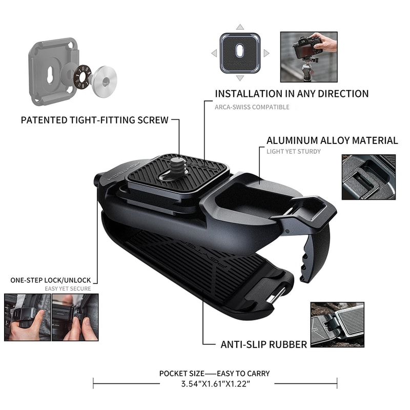 Camera Quick Release System Beetle Camera Clip With Plate Action Camera Backpack Camera Strap 1