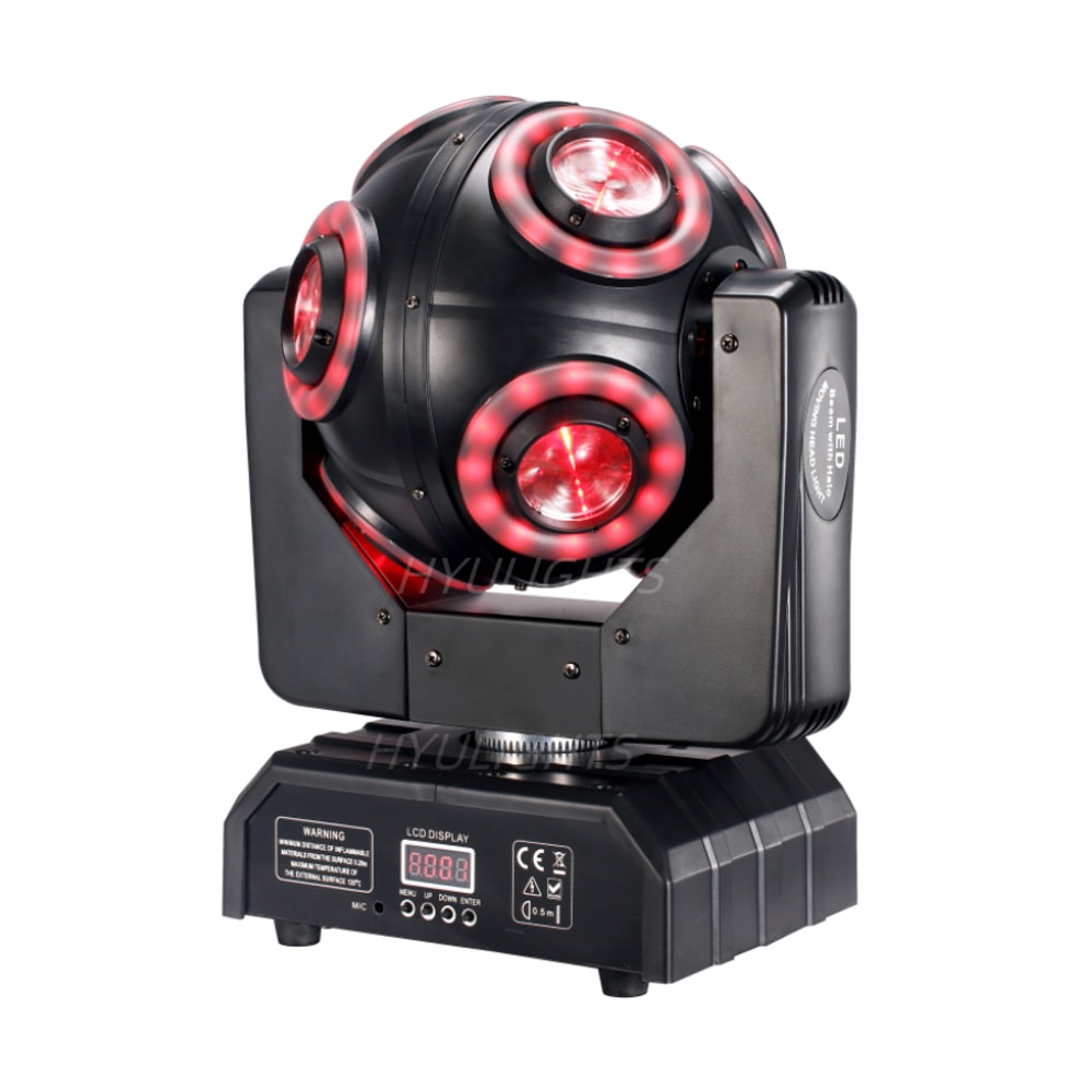 LED Moving Head With Halo Football Light Infinite Rotation Beam Strobe For DJ Bar Stage Effect 1