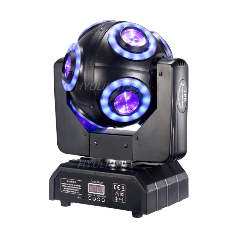 LED Moving Head With Halo Football Light Infinite Rotation Beam Strobe For DJ Bar Stage Effect 2