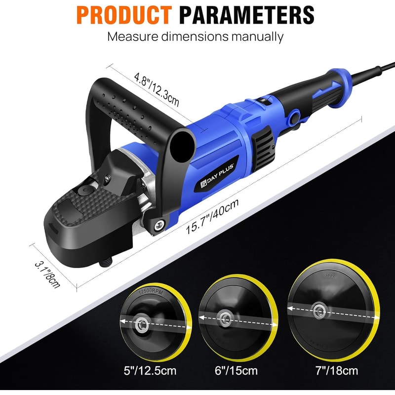 Electric Car Buffer Polisher Dual Action Polisher Kit Waxing Machine 4