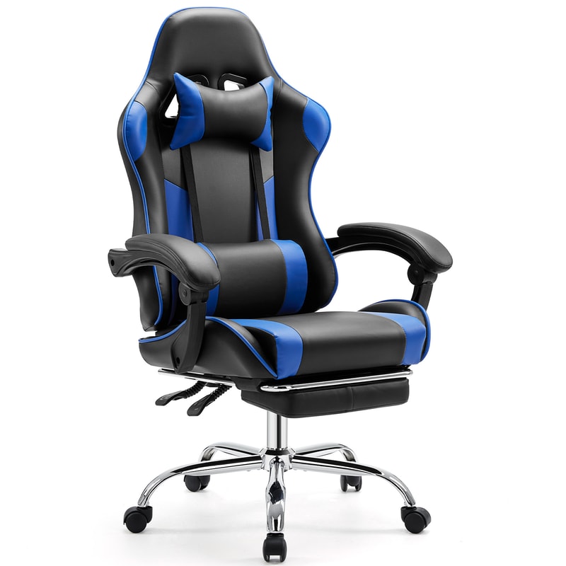 Adjustable JHK Ergonomic Racing Gaming Chair Swivel PU Leather Headrest Lumbar Support For Office 9