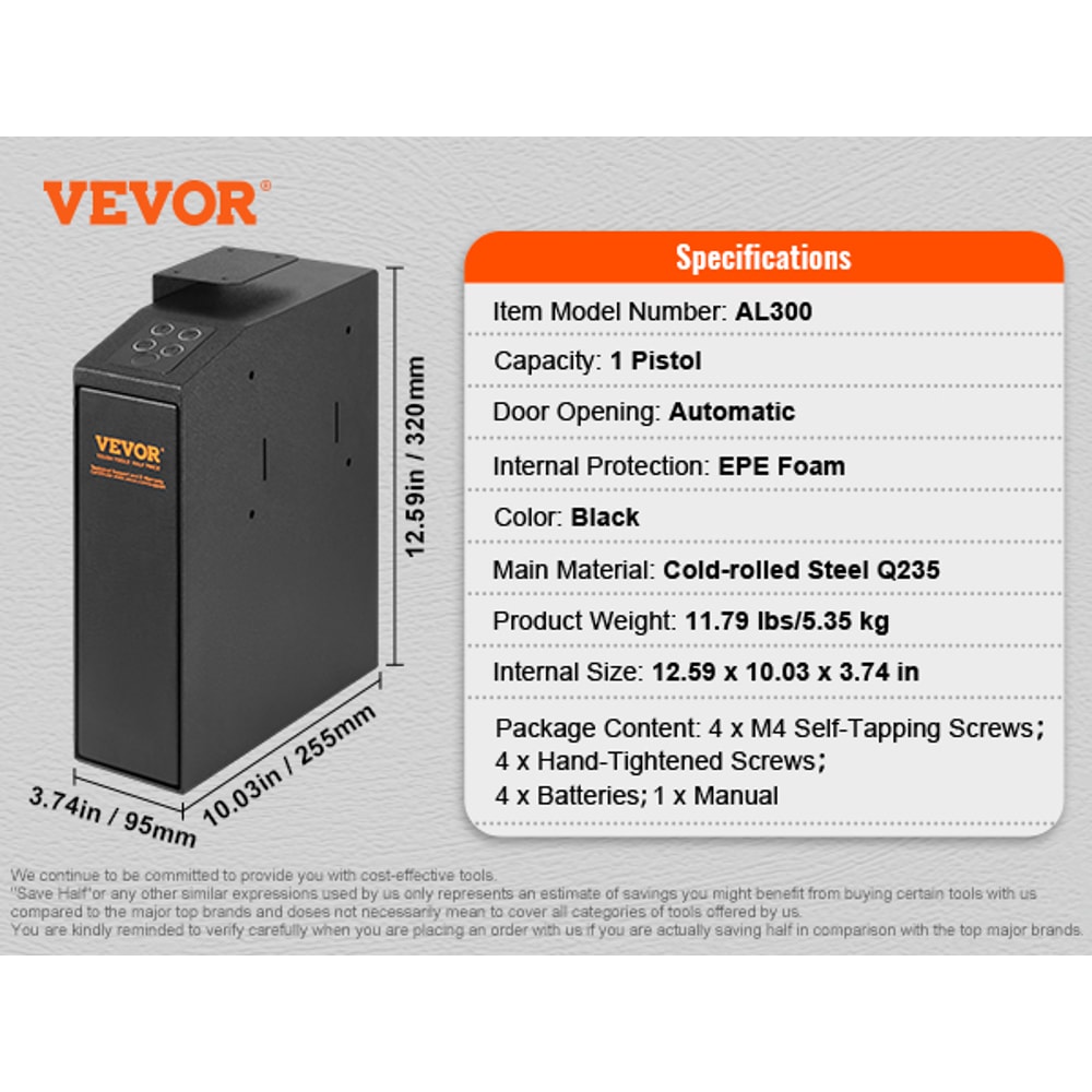 Steel Pistol Safe Firearm Case Gun Box Quick Access Advanced Biometric Technology Travel Gun Safe 6