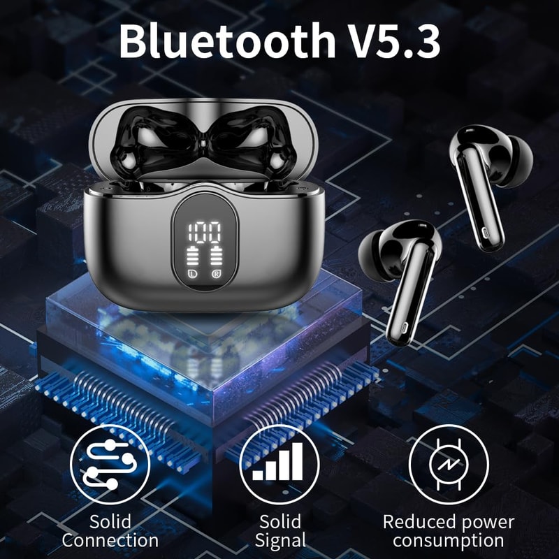 Enjoy Highquality Sound With Wireless Earbuds Featuring ENC Mics Hours Of Playtime And LED Display 3