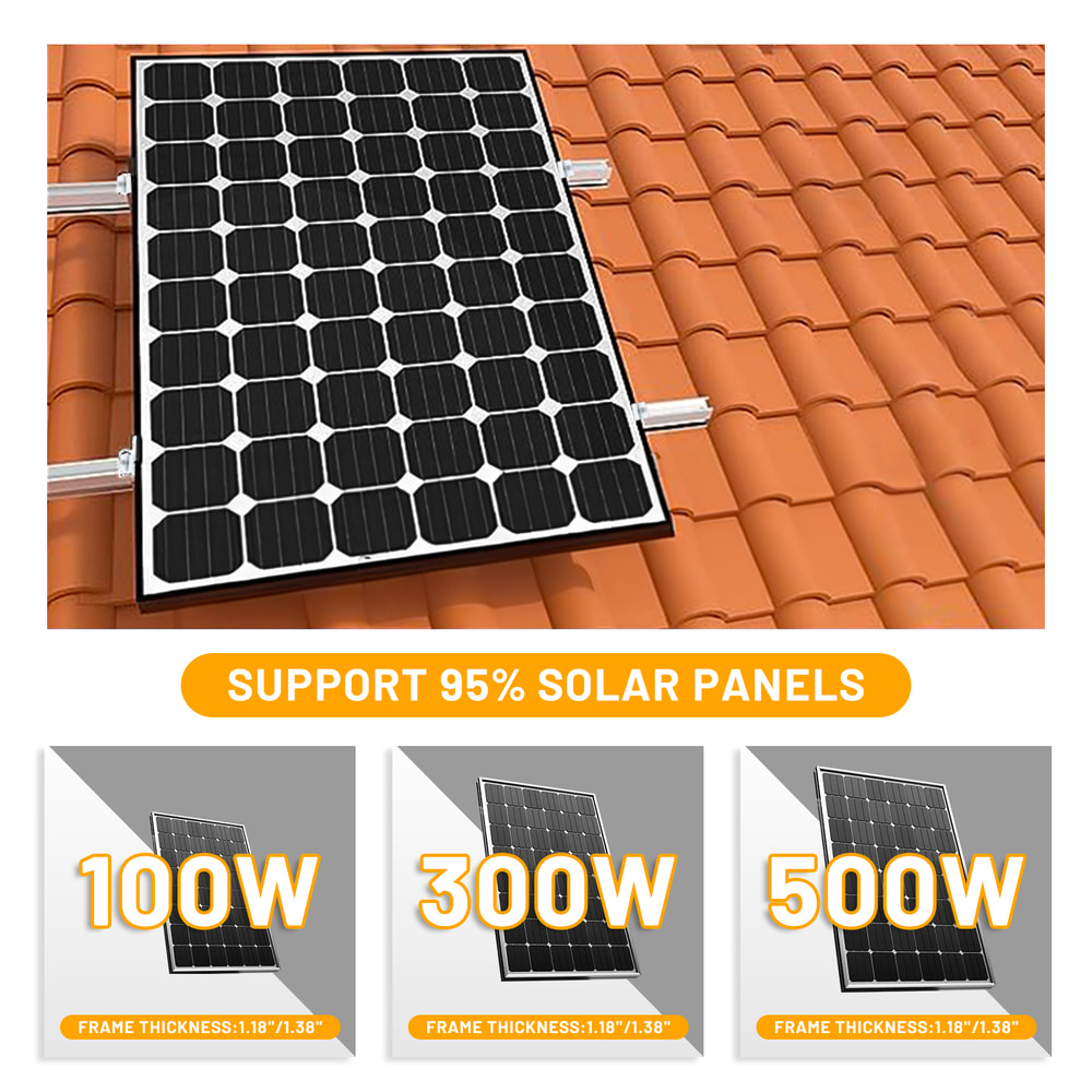 Roof Hook Mounting Sets Solar Panel Bracket More Lighten Brick Roof Mounting Rail For Glazed Tile R 1