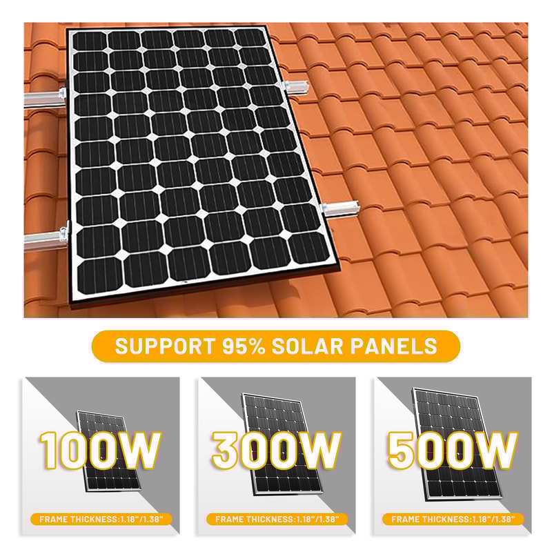 Roof Hook Mounting Sets Solar Panel Bracket More Lighten Brick Roof Mounting Rail For Glazed Tile R 1