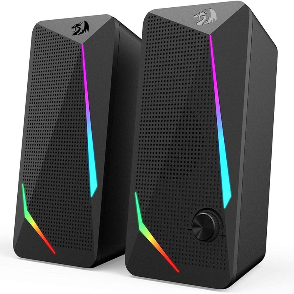 Desktop Stereo Speakers Channel PC Sound System With LED Backlight Modes Enhanced Audio 6