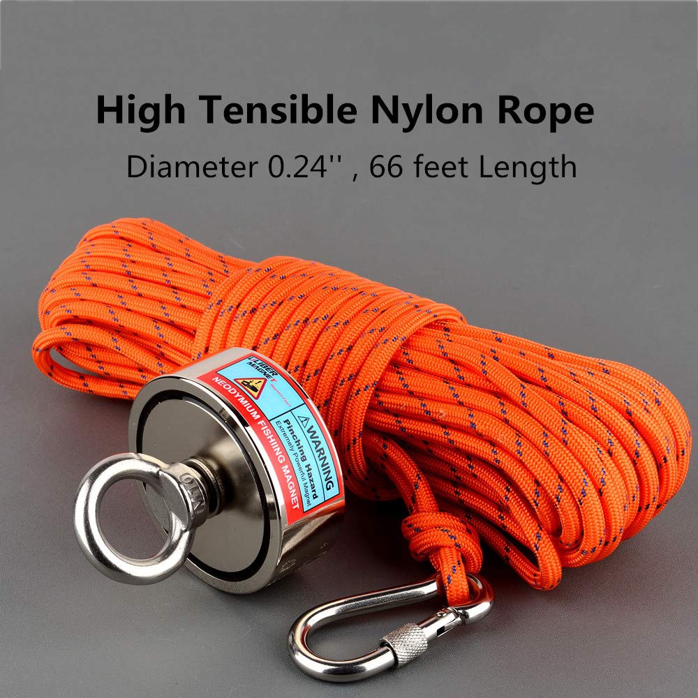 Double Sided Magnet Fishing Kit Neodymium Magnets Rope Claw Gloves Glue Shovel Bag Magnetic Recover 3