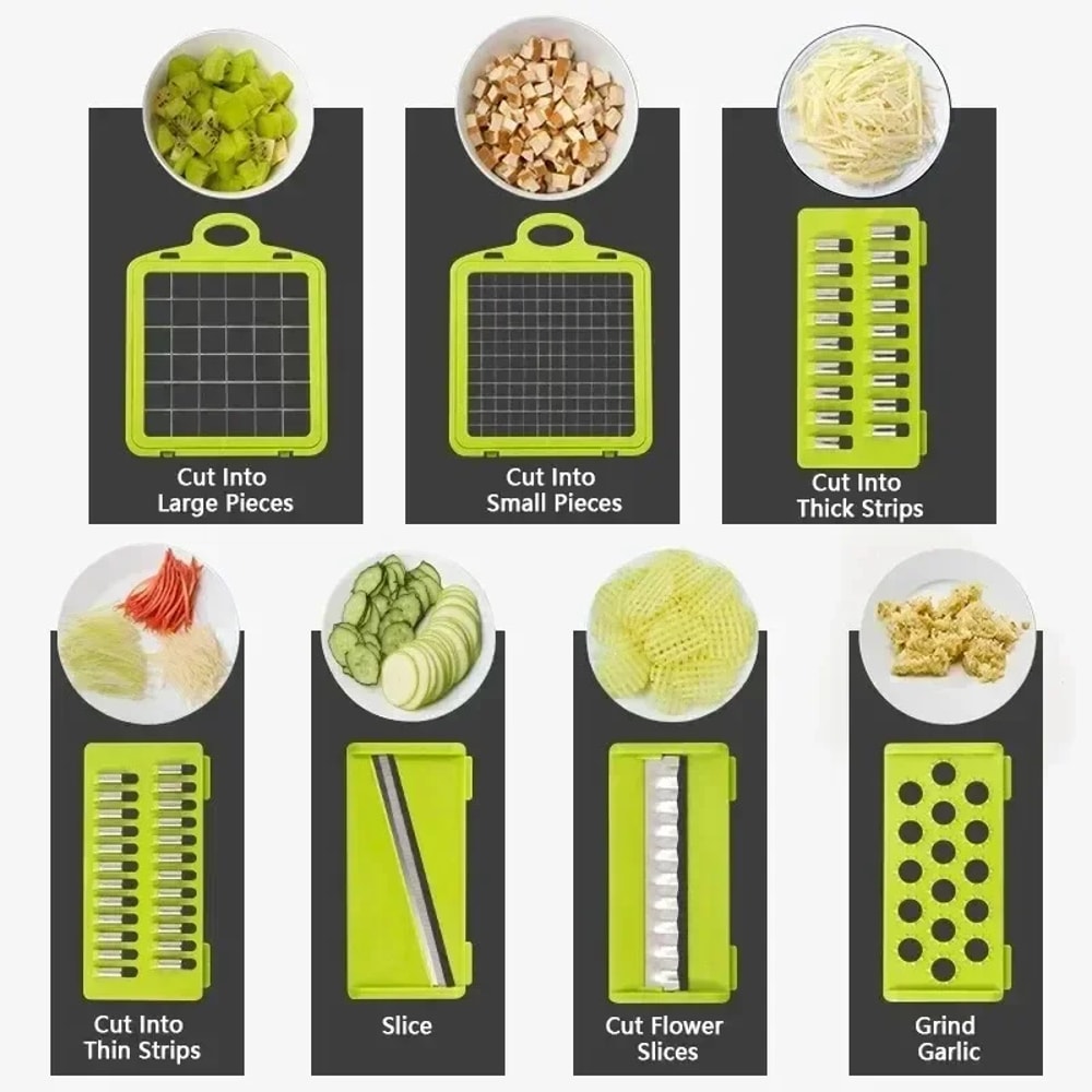 Multifunctional Vegetable Slicer Potato Grinder Kitchen Vegetable Grinder Diced And Divided Food Pr 3