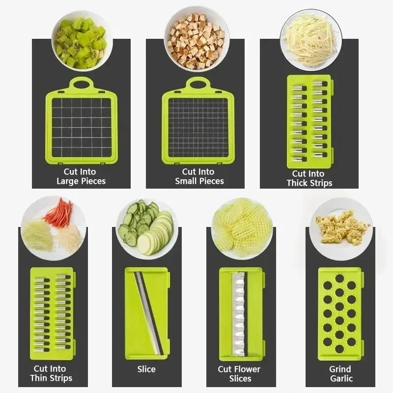 Multifunctional Vegetable Slicer Potato Grinder Kitchen Vegetable Grinder Diced And Divided Food Pr 3
