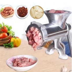 manual metal meat grinder, multifunctional mincer and sausage tool for kitchen, poultry & meat grinding household