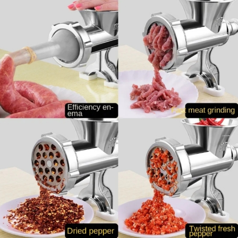 Manual Metal Meat Grinder Multifunctional Mincer And Sausage Tool For Kitchen Poultry Meat Grindin
