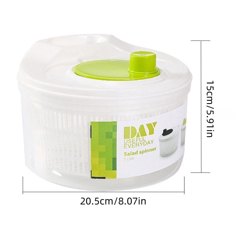 Household Vegetable Salad Washer Dehydrator Kitchen Vegetable Washing HandCranked Spinner With Doub