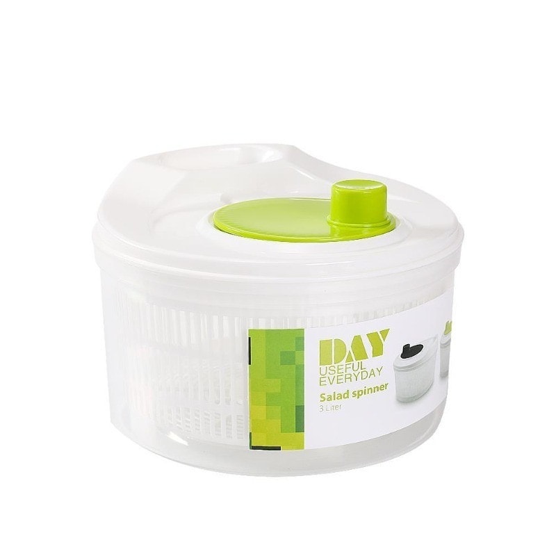 Household Vegetable Salad Washer Dehydrator Kitchen Vegetable Washing HandCranked Spinner With Doub