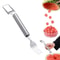 Stainless Steel Fruit Cutter, Watermelon Cutter Dual Head for Professional Slicing, Smooth Watermelon Fork Slicer