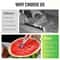 Stainless Steel Fruit Cutter, Watermelon Cutter Dual Head for Professional Slicing, Smooth Watermelon Fork Slicer