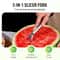 Stainless Steel Fruit Cutter, Watermelon Cutter Dual Head for Professional Slicing, Smooth Watermelon Fork Slicer