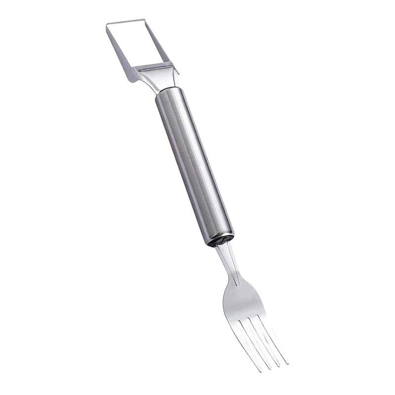 Stainless Steel Fruit Cutter, Watermelon Cutter Dual Head for Professional Slicing, Smooth Watermelon Fork Slicer