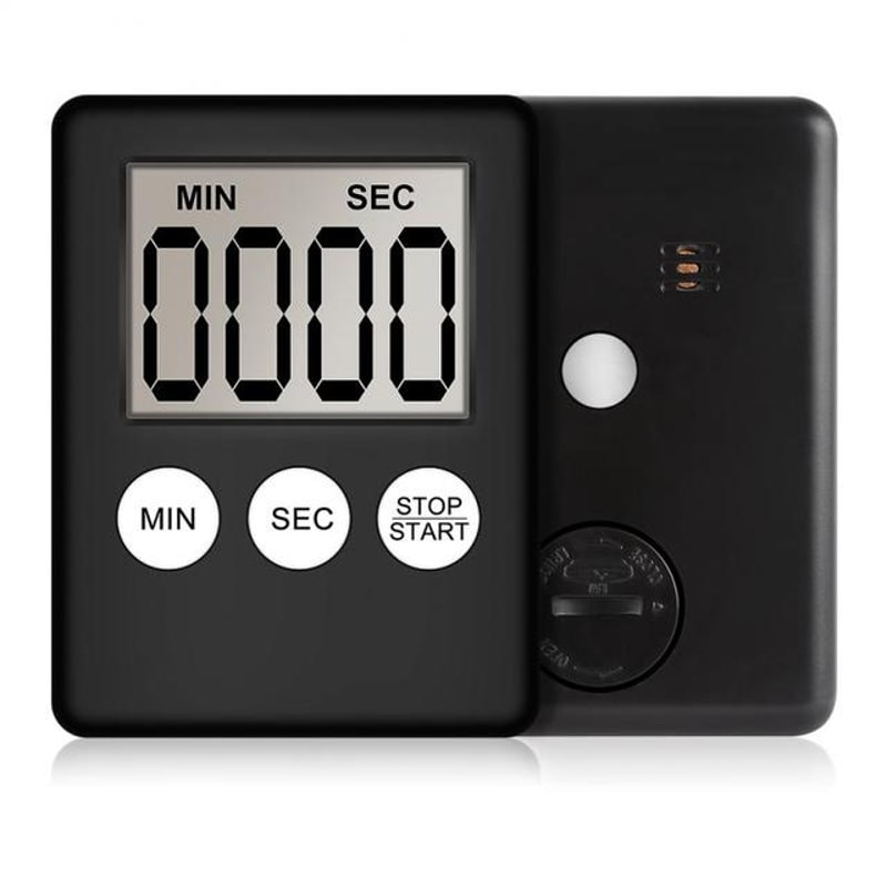 Kitchen Timer Square With Magnet LCD Digital Screen Cooking Timer Count Up Countdown Alarm Clock 6
