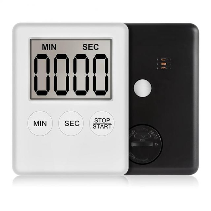 Kitchen Timer Square With Magnet LCD Digital Screen Cooking Timer Count Up Countdown Alarm Clock 8