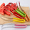 Stainless Steel Watermelon Slicer Nonslip Cutter Melon Cutter With Plastic Wrap Handle Safe Fruit C 1