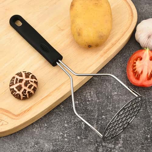 Stainless Steel Potatoes Crusher Kitchen Gadget, Creative Mud Press Masher Puree Juice Maker Tool