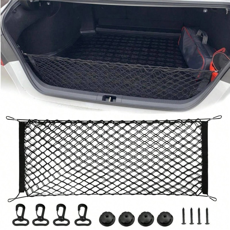 Dog Car Trunk Fence Net, Isolation Protection Net Car Mounted Rear Seat, Sturdy Elastic Pet Safety Fence