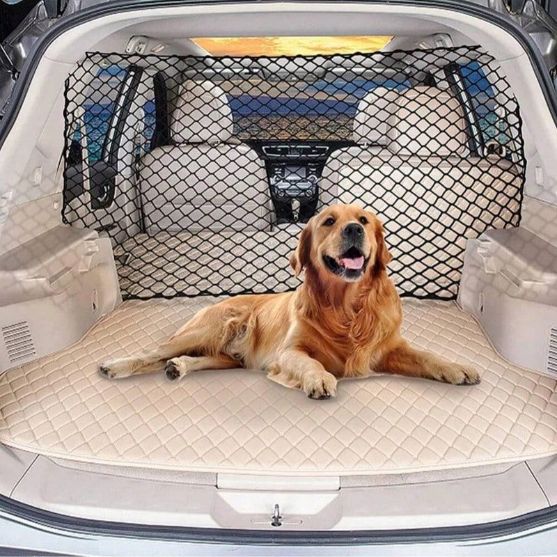Dog Car Trunk Fence Net, Isolation Protection Net Car Mounted Rear Seat, Sturdy Elastic Pet Safety Fence