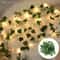 Green Leaf Ivy Vine LED String Lights Silk Leaves Fake Creeper Hanging Garland Artificial Plants De 5