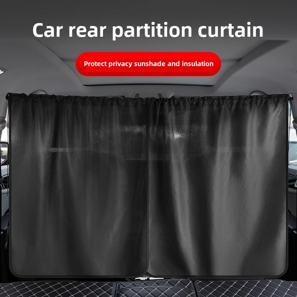 Universal Car Privacy Curtains Side Window Covers Rear Seat Divider Curtain Auto Blackout Sun Shade 4